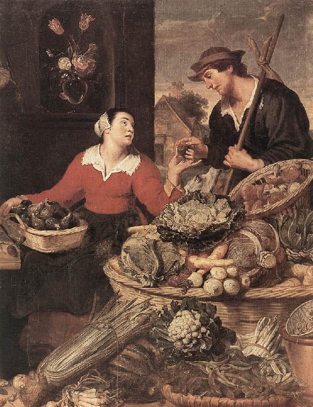SNYDERS, Frans Fruit and Vegetable Stall (detail) ar